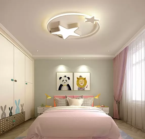 ⭐【Dimmbar】 Decke hat kaltweißes, helles neutrales, warmes Licht. Mit der Infrarot-Fernbedienung können Sie die Farbe und Helligkeit des Lichts einstellen.