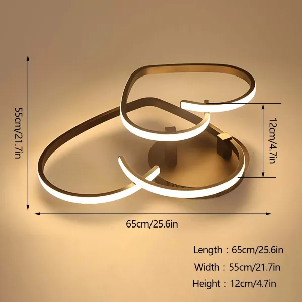 LED Moderne Deckenleuchte Stufenlos Dimmbare Herzform Design mit Fernbedienung Schlafzimmer Lampe