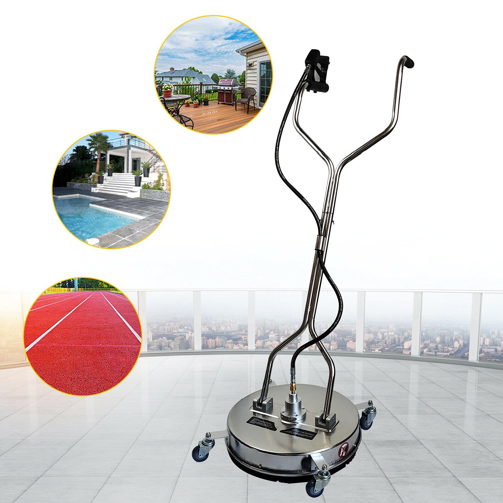 CNCEST Hochdruckreiniger 20 Zoll, Oberflächenreiniger, Flächenreiniger für Edelstahl, Boden 4000PSI 6.6 GPM CNCEST Hochdruckreiniger 20 Zoll, Oberflächenreiniger, Flächenreiniger für Edelstahl, Boden 4000PSI 6.6 GPM