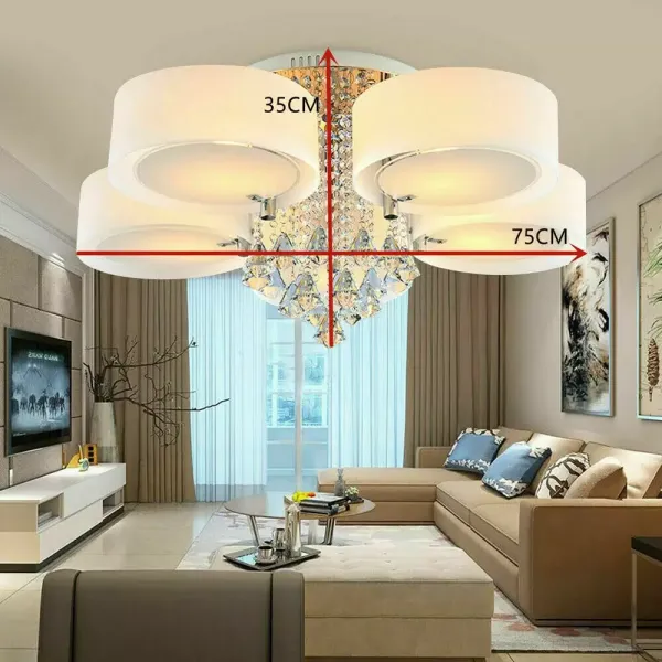 Kronleuchter Modern Modern Kristall Deckenlampe Hängeleuchte Kronleuchter 5 heads mit Fernbedienung