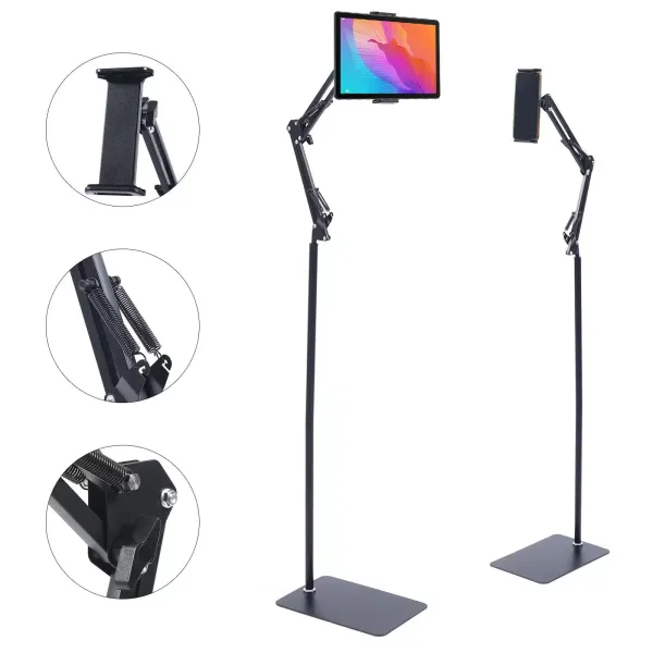 Verstellbarer Tablet Handy Ständer 360° Bodenständer 4-17cm
