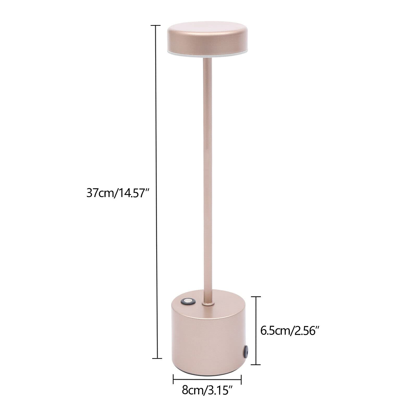 Touch LED Tischlampe Restaurant Bar Café Atmosphäre USB Tischleuchte Aufladbar Nachttischlampe Terrassenleuchte 37cm