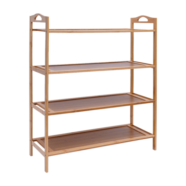 Schuhablage mit 4 Ebenen, Offene Schuhablage, Schuhablage für Eingangsbereich, Flur und etc., 70*25*67cm, Farbe Holz Schuhablage mit 4 Ebenen, Offene Schuhablage, Schuhablage für Eingangsbereich, Flur und etc., 70*25*67cm, Farbe Holz
