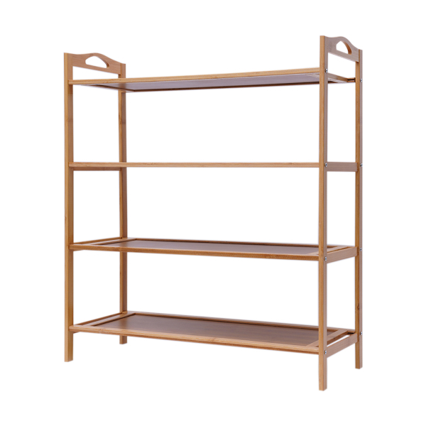 Schuhablage mit 4 Ebenen, Offene Schuhablage, Schuhablage für Eingangsbereich, Flur und etc., 70*25*67cm, Farbe Holz Schuhablage mit 4 Ebenen, Offene Schuhablage, Schuhablage für Eingangsbereich, Flur und etc., 70*25*67cm, Farbe Holz
