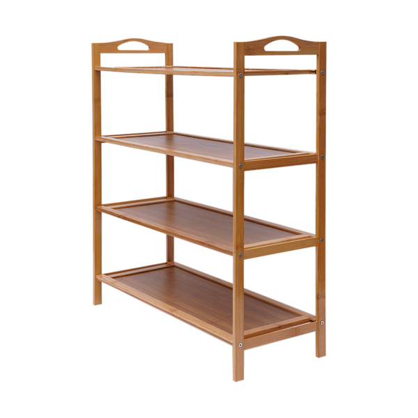 Schuhablage mit 4 Ebenen, Offene Schuhablage, Schuhablage für Eingangsbereich, Flur und etc., 70*25*67cm, Farbe Holz Schuhablage mit 4 Ebenen, Offene Schuhablage, Schuhablage für Eingangsbereich, Flur und etc., 70*25*67cm, Farbe Holz