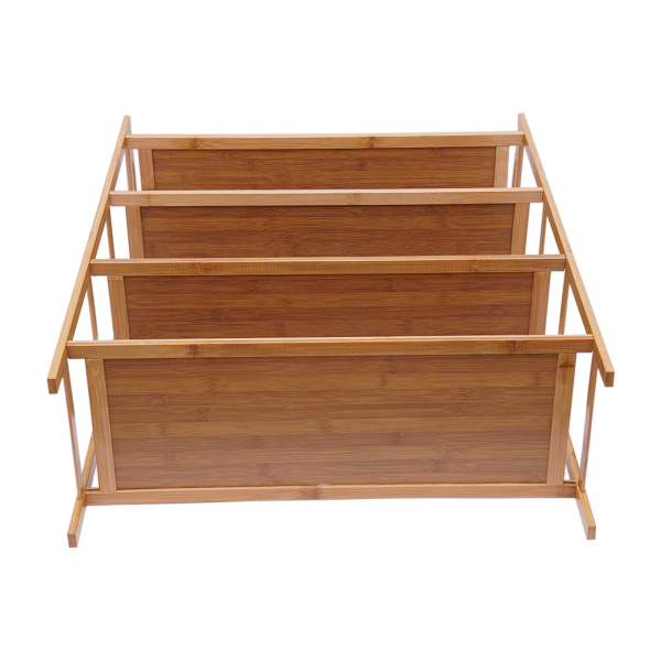 Schuhablage mit 4 Ebenen, Offene Schuhablage, Schuhablage für Eingangsbereich, Flur und etc., 70*25*67cm, Farbe Holz