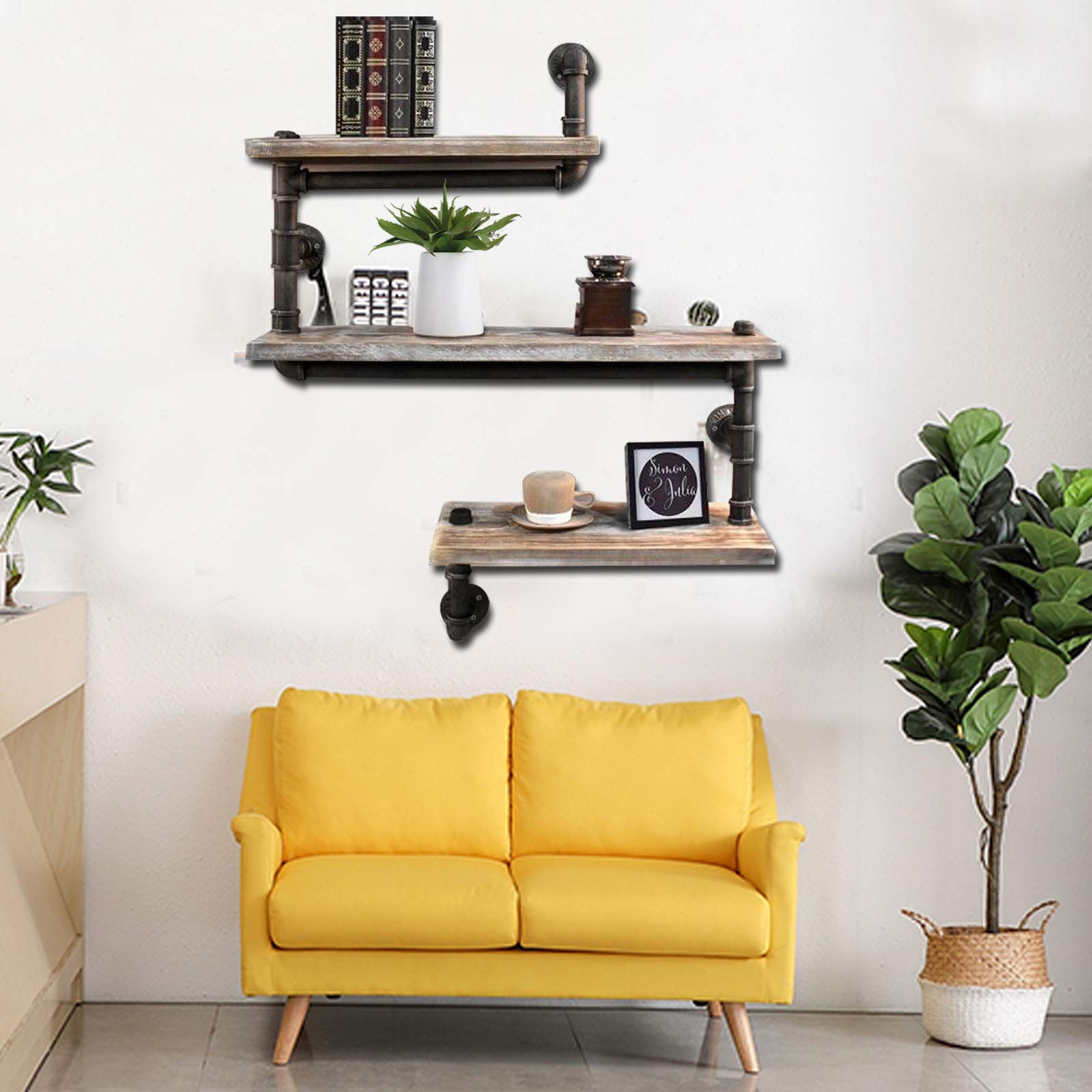 3er Set Wandregal Schweberegal Retro Industrial Wall Shelf Holder Retro Wall Ledge Floating Pipe Shelf 3er Set Wandregal Schweberegal Retro Industrial Wall Shelf Holder Retro Wall Ledge Floating Pipe Shelf