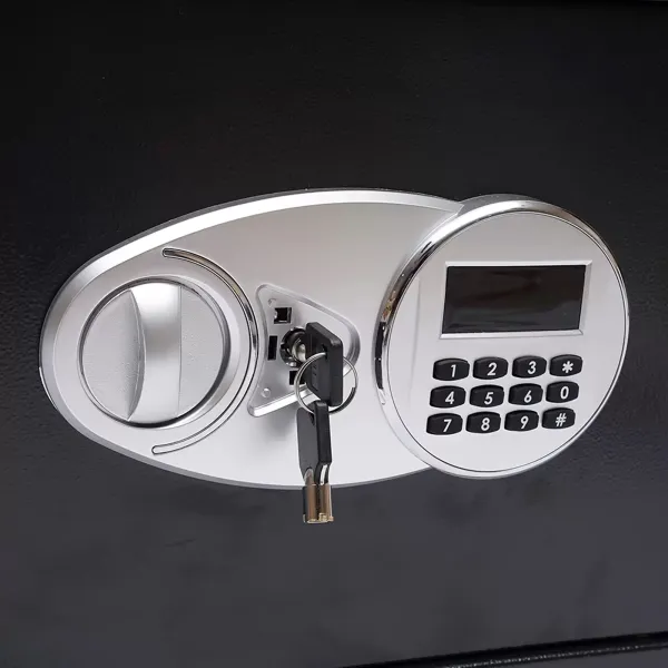 Elektronik Safe mit Zahlenschloss und Schlüssel 37x31x30cm Passwort Safe Schlüsseltresor Minisafe