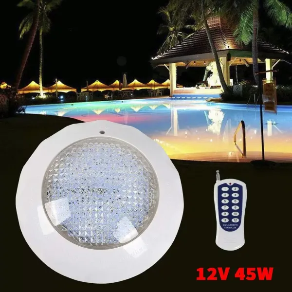 45W Schwimmbad Unterwasser Scheinwerfer Poollicht Poollampe 7 Farben 460LED IP68