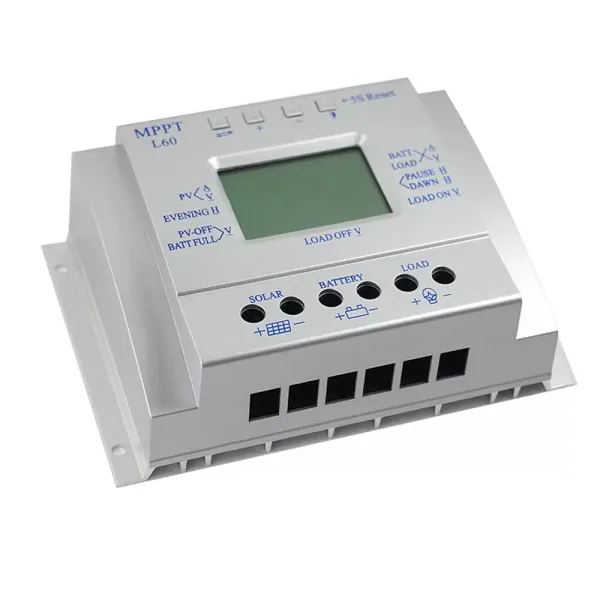 Hocheffizienter Photovoltaik-Solarladeregler 12/24V, LCD-Display, MPPT kompatibel für Generatorsteuerung(60A)