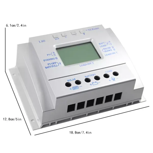 80A PWM Solarpanel 12V 24V Auto Switch Stromerzeugungssystem Solarpanel-Laderegler 80A PWM Solarpanel 12V 24V Auto Switch Stromerzeugungssystem Solarpanel-Laderegler