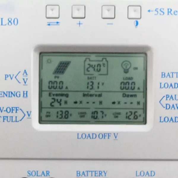 80A PWM Solarpanel 12V 24V Auto Switch Stromerzeugungssystem Solarpanel-Laderegler