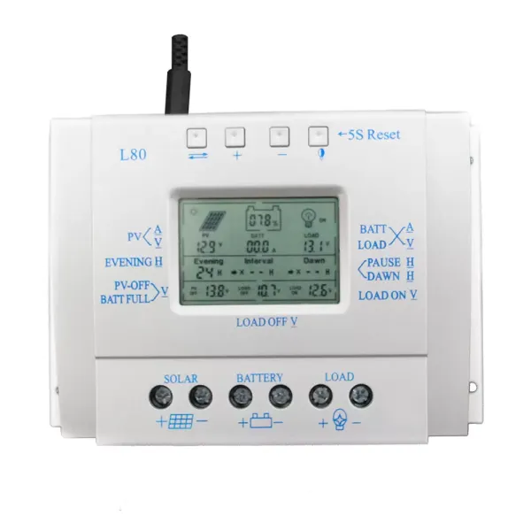 80A PWM Solarpanel 12V 24V Auto Switch Stromerzeugungssystem Solarpanel-Laderegler 80A PWM Solarpanel 12V 24V Auto Switch Stromerzeugungssystem Solarpanel-Laderegler