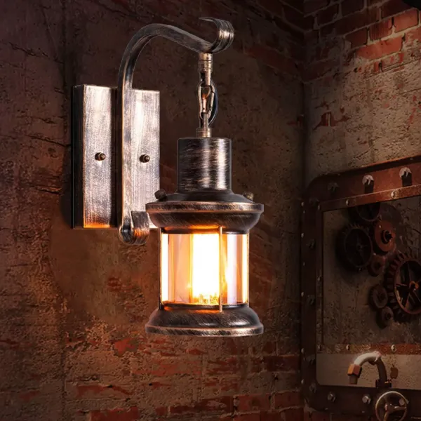 CNCEST Antike Wandleuchte Außen Wandlampe wasserdichte,Vintage Wandbeleuchtung E27 Birne(Keine Glühbirne enthalten)