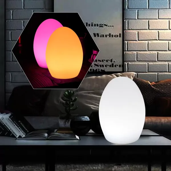 8 Zoll Eierlampe Nachtlampe Tischlampe Nachttischlampe Dimmbar+Fernbedienung