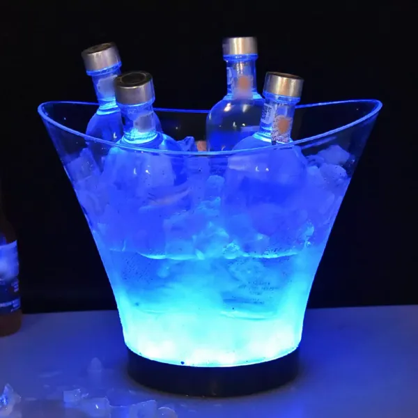 CNCEST 6L Eiskübel LED, Bunte Sektkühler, Eiskübel mit automatischem Farbwechsel