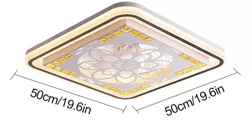 Quadratischer Beleuchtungsventilator LED-Licht mit Fernbedienung verstellbarer Ventilator Deckenleuchte