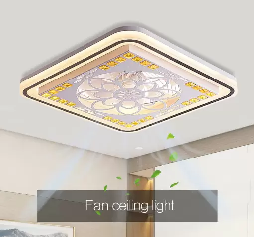 Quadratischer Beleuchtungsventilator LED-Licht mit Fernbedienung verstellbarer Ventilator Deckenleuchte