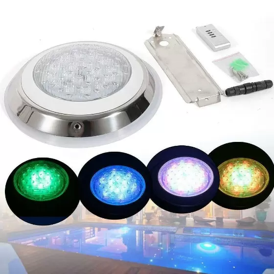 LED Poolbeleuchtung Unterwasser 54W RGB Mit Fernbedienung Poolbeleuchtung Wasserdicht