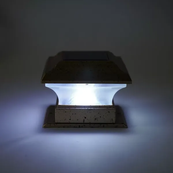 6x Solar Zaunpfosten Kappe LED Licht Außenleuchte Garten Beleuchtung Licht