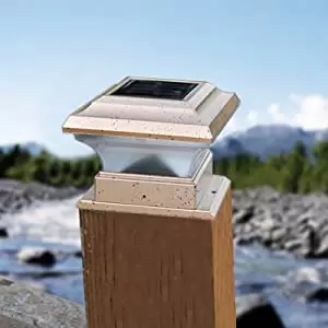 6x Solar Zaunpfosten Kappe LED Licht Außenleuchte Garten Beleuchtung Licht DHL