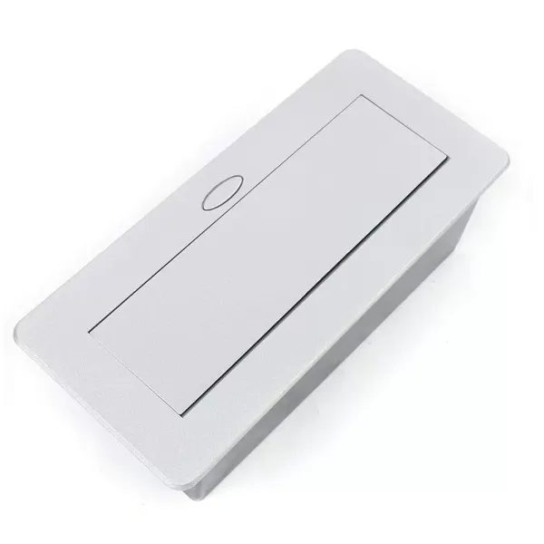 Mehrfachsteckdose 3 Fach Versenkbare Einbau-Tisch-Steckdose 3fach Küchensteckdose aus Aluminiumlegierung Mehrfachsteckdose 3 Fach Versenkbare Einbau-Tisch-Steckdose 3fach Küchensteckdose aus Aluminiumlegierung