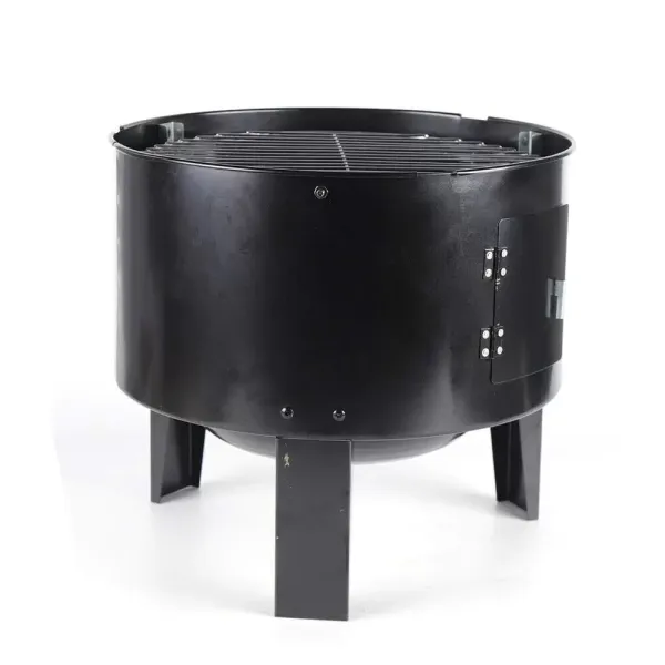 Multifunktionaler Räuchergrill 3in1 Geräucherter Grill Doppelschicht BBQ Holzkohlegrill w/Thermometer
