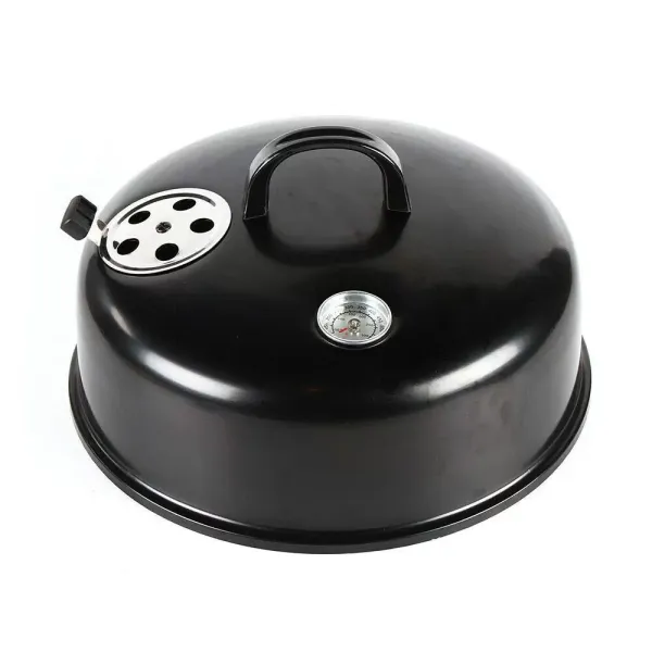Multifunktionaler Räuchergrill 3in1 Geräucherter Grill Doppelschicht BBQ Holzkohlegrill w/Thermometer