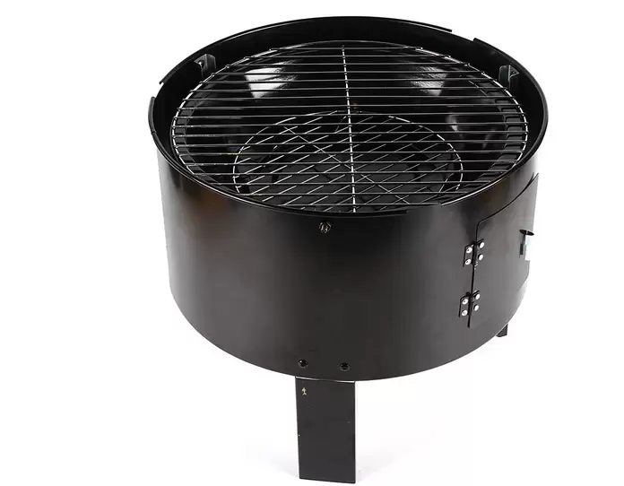 Multifunktionaler Räuchergrill 3in1 Geräucherter Grill Doppelschicht BBQ Holzkohlegrill w/Thermometer