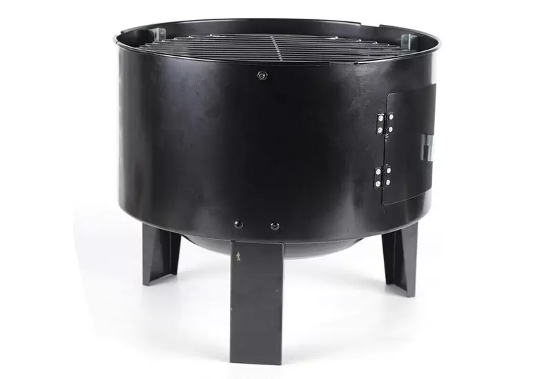 Multifunktionaler Räuchergrill 3in1 Geräucherter Grill Doppelschicht BBQ Holzkohlegrill w/Thermometer