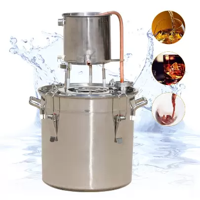 Destilliergerät,Edelstahl Destillieranlage Destille Alkohol WeinDestille Distiller Edelstahl 12L