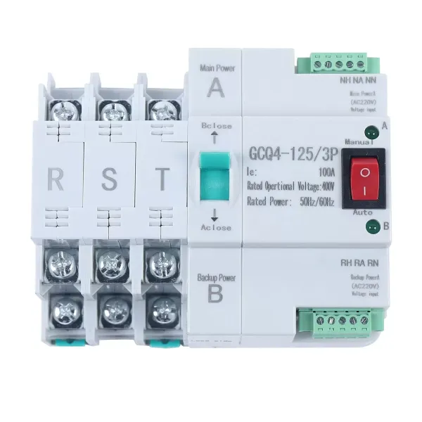 MINI Dual Power Automatic Transfer Switch 3P 100A 230V AC Schienen Installation