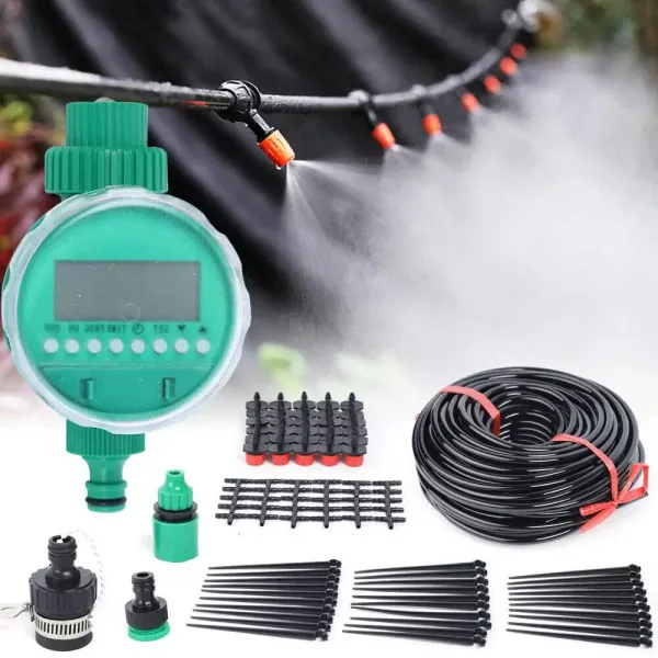 25M Automatische Garten Bewässerungssystem Blume Bewässerung 30 drippers + Timer
