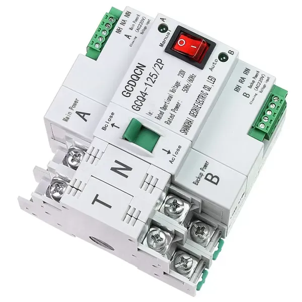 220V Dual Power Automatischer Transferschalter Transferschalter PC-Ebene MINI Umschalter 63A 2P 220V Dual Power Automatischer Transferschalter Transferschalter PC-Ebene MINI Umschalter 63A 2P