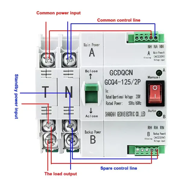 220V Dual Power Automatischer Transferschalter Transferschalter PC-Ebene MINI Umschalter 63A 2P 220V Dual Power Automatischer Transferschalter Transferschalter PC-Ebene MINI Umschalter 63A 2P