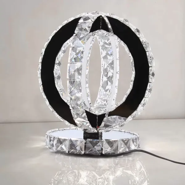 Kreative Kristalltischlampe K9 Kristallmaterial transparenter Lichtspiegel warmweiß geeignet für Haus