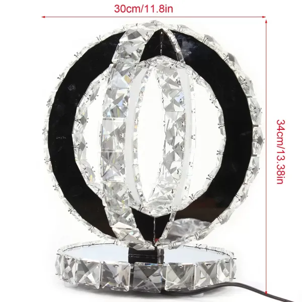 Kreative Kristalltischlampe K9 Kristallmaterial transparenter Lichtspiegel warmweiß geeignet für Haus