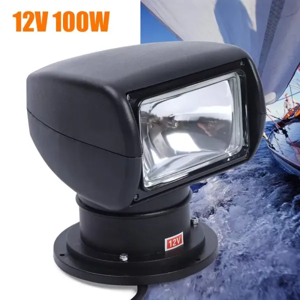 Suchscheinwerfer Rotierende Fernbedienung Arbeiten 360º 100W 12V (schwarz)