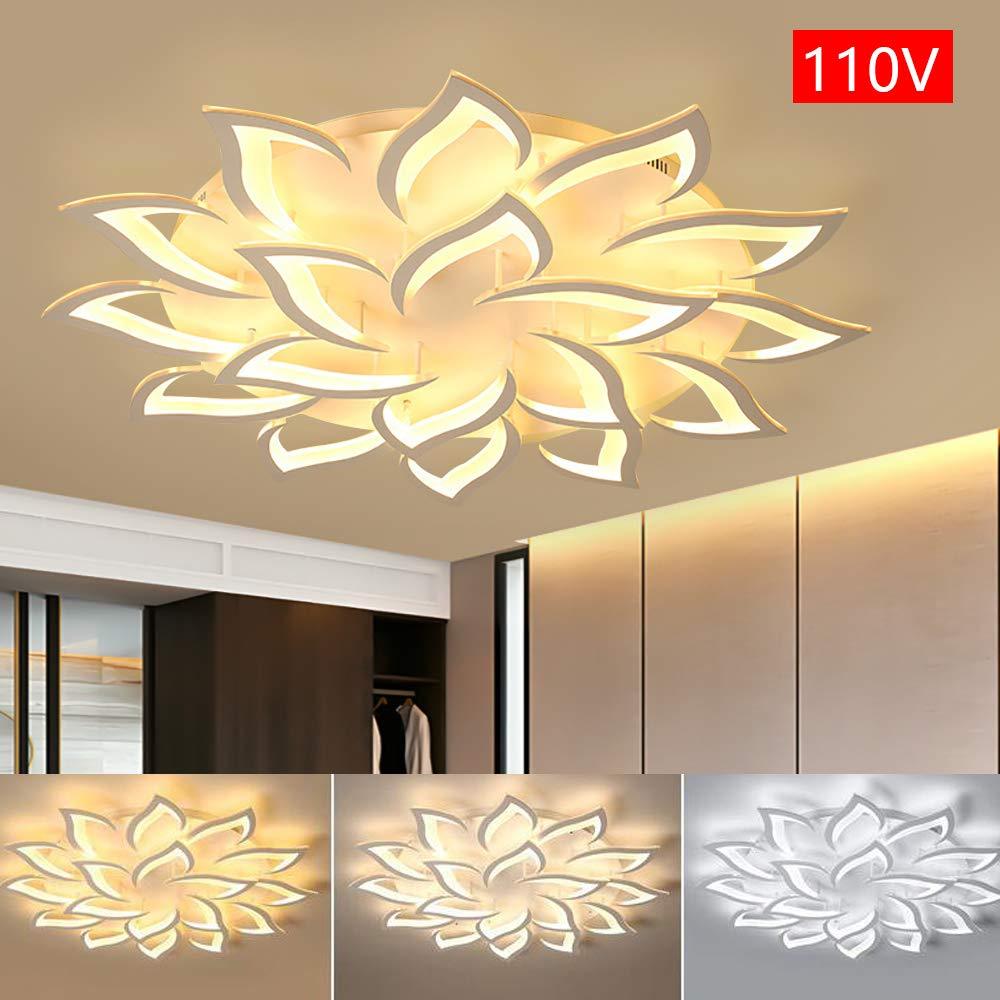 Moderne LED Blumen Deckenleuchten Acryl Heimleuchterlampe Dimmbar Deckenlampe