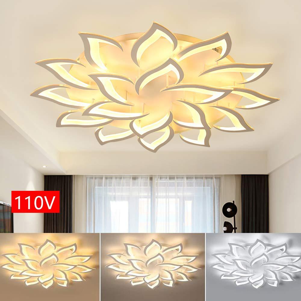 Moderne LED Blumen Deckenleuchten Acryl Heimleuchterlampe Dimmbar Deckenlampe