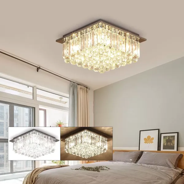 Regentropfen Deckenlampe Wohnzimmer  Deckenlampe Dimmbar Leuchte LED Pendelleucht