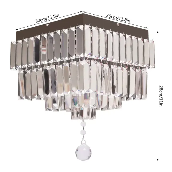 LED Modern Deckenleuchte K9 Kristall Leuchte Hängeleuchte Deckenlampe Dimmbar