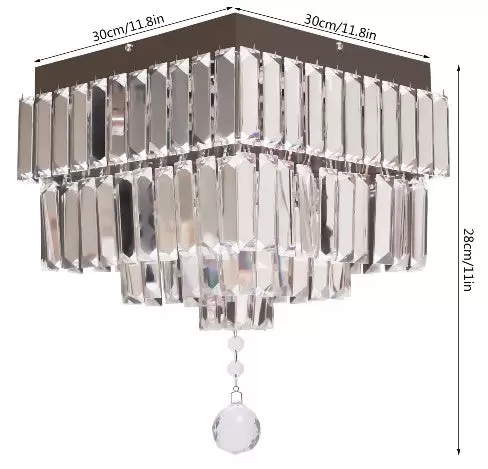 LED Modern Deckenleuchte K9 Kristall Leuchte Hängeleuchte Deckenlampe Dimmbar