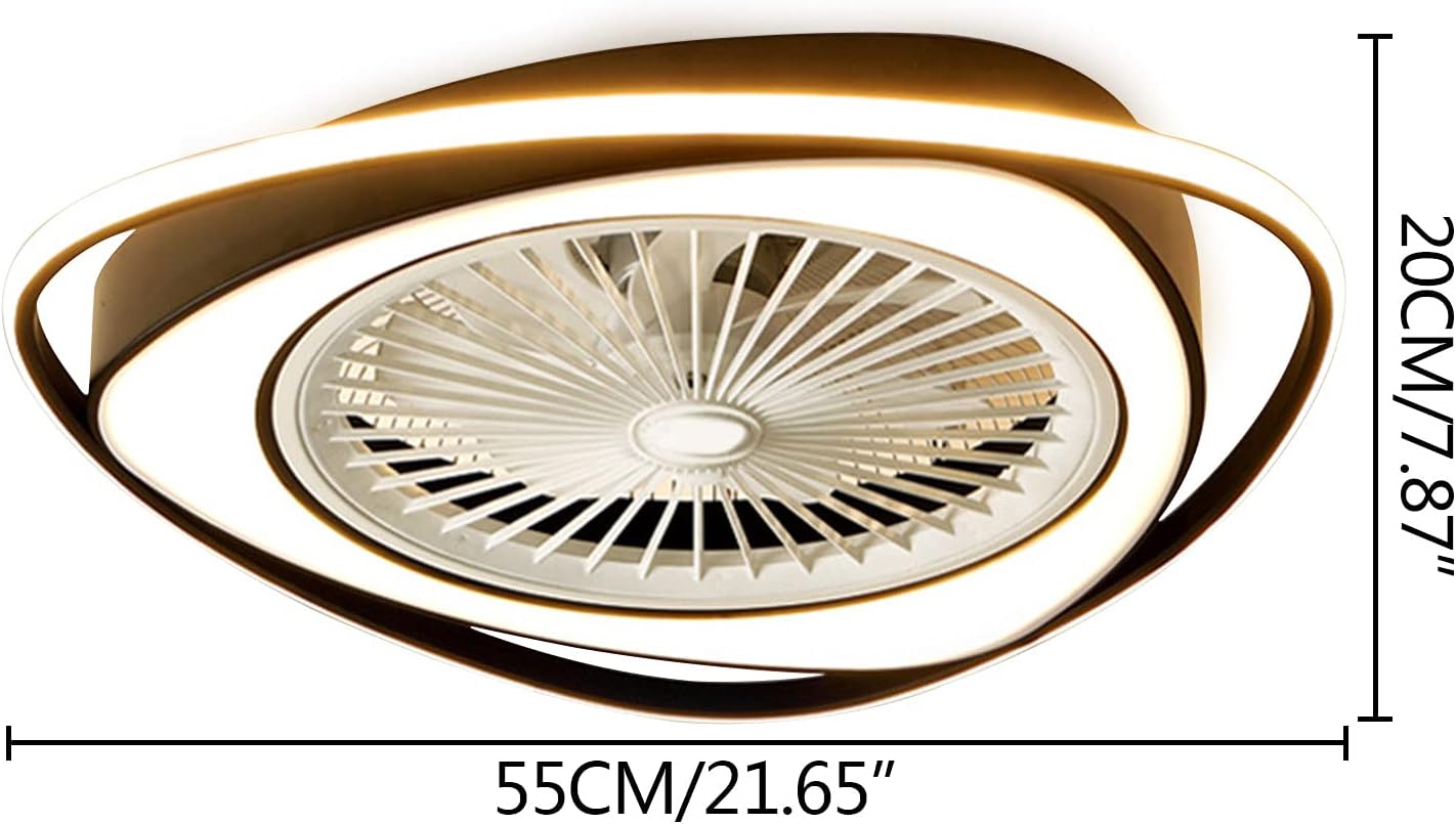 Moderner LED-Deckenventilator mit Lichtdimmung, unsichtbare Ventilator-Deckenleuchte mit Fernbedienung