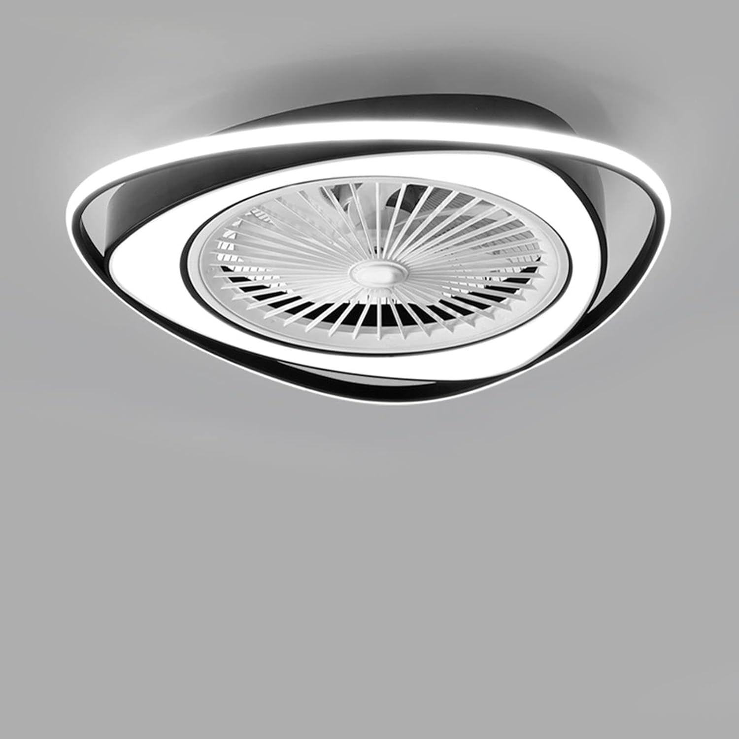Moderner LED-Deckenventilator mit Lichtdimmung, unsichtbare Ventilator-Deckenleuchte mit Fernbedienung