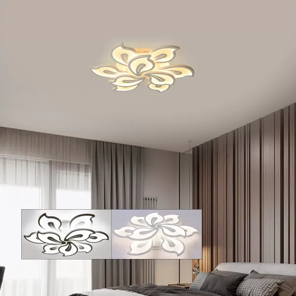 LED Deckenleuchte mit Fernbedienung 220V Moderne Acryl Pendelleuchte Lichtfarbe Helligkeit
