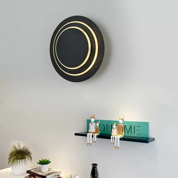 Dreischichtige Runde Led Außen Wandleuchte Lampe Glas Terrassen Balkon 350 Eckig Drehbare