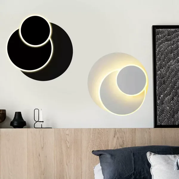 Dreischichtige Runde Led Außen Wandleuchte Lampe Glas Terrassen Balkon 350 Eckig Drehbare