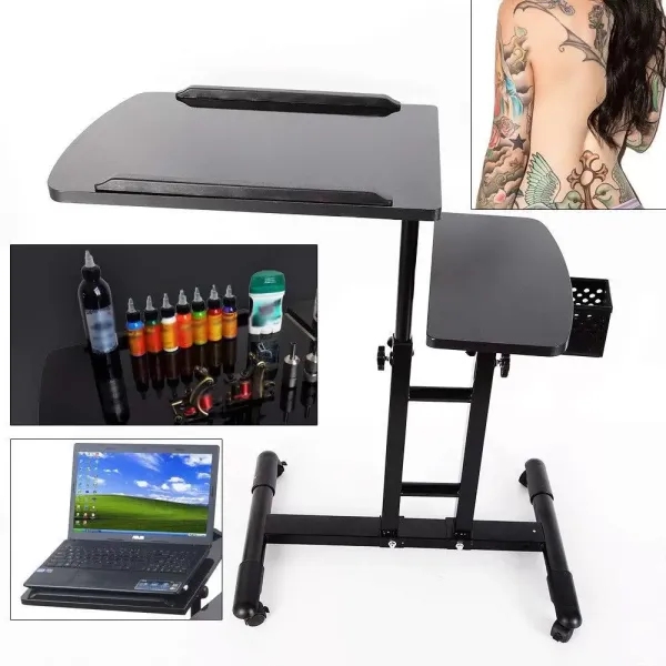 Tattoo Mobiler Arbeitsplatz für Tätowierung, Pro Salon, Tragbarer, Verstellbarer Tätowiert Schreibtisch