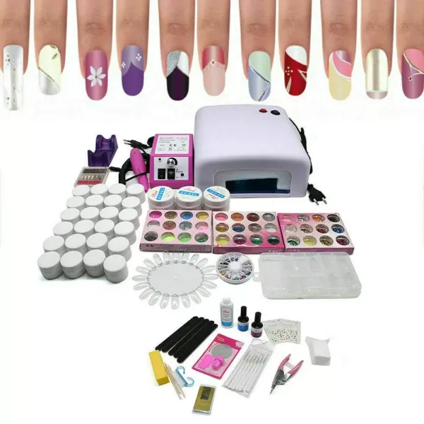 Profi Starterset Nagelset UV Gel Nagel Set 36W UV Lampe Nagelstudio Nageldesign